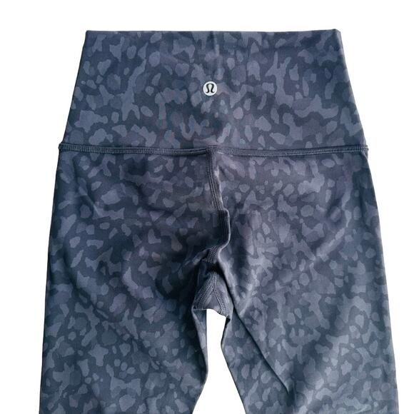 Lululemon Wunder Under Crop High Rise Size 2 Wild Thing Camo Grey Black - Picture 5 of 7